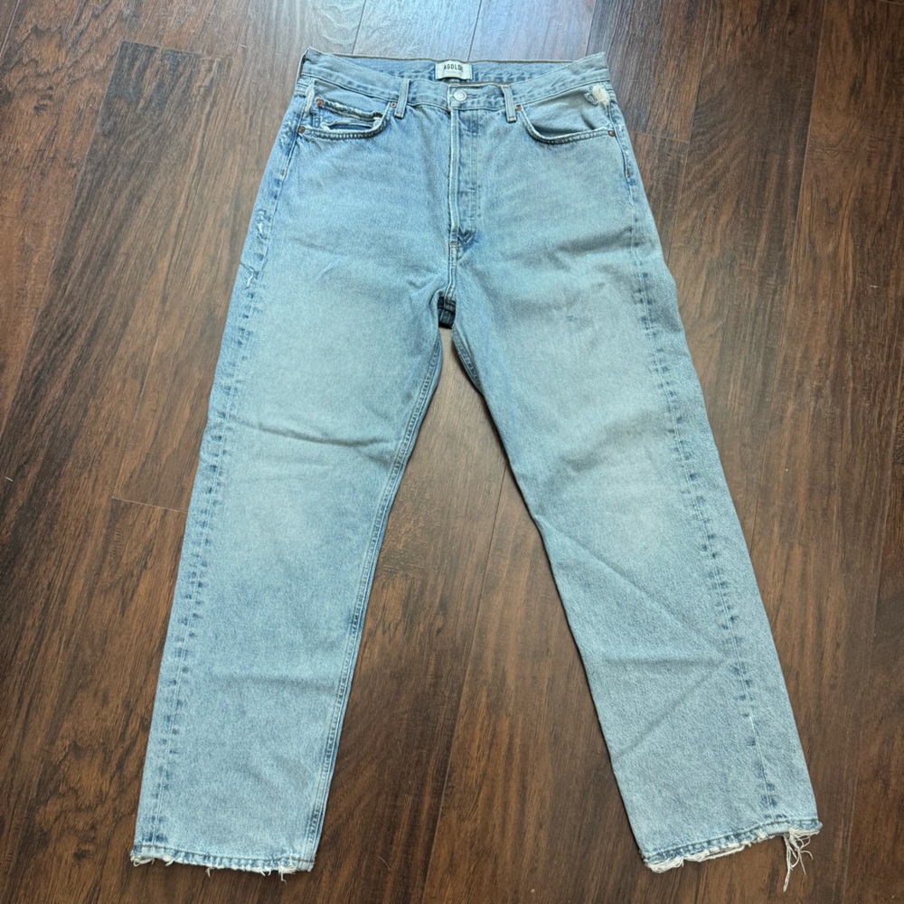 Agolde Mid Rise Straight Jeans